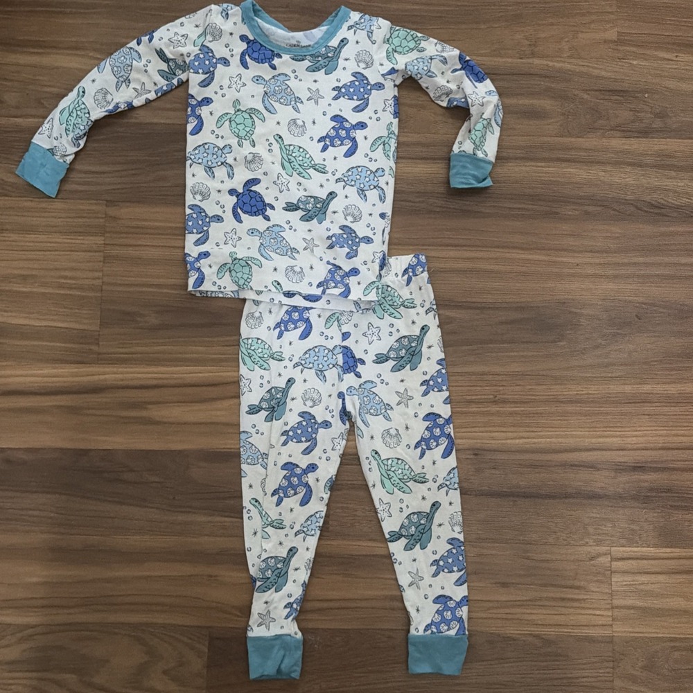 Caden Lane Baby Boys 18-24 Months Ocean Friends 2Pc Pajamas Pants Top Bamboo